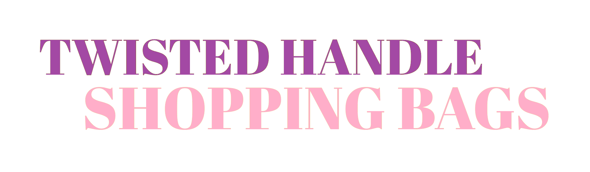 Example twisted-handle bag printed with two ink colors
