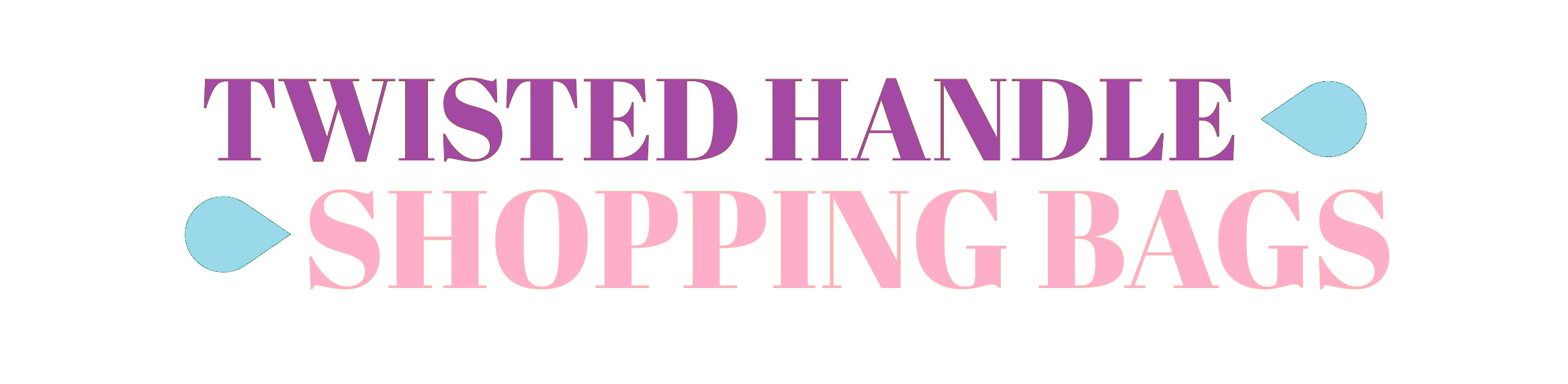 Example twisted-handle bag printed with three ink colors